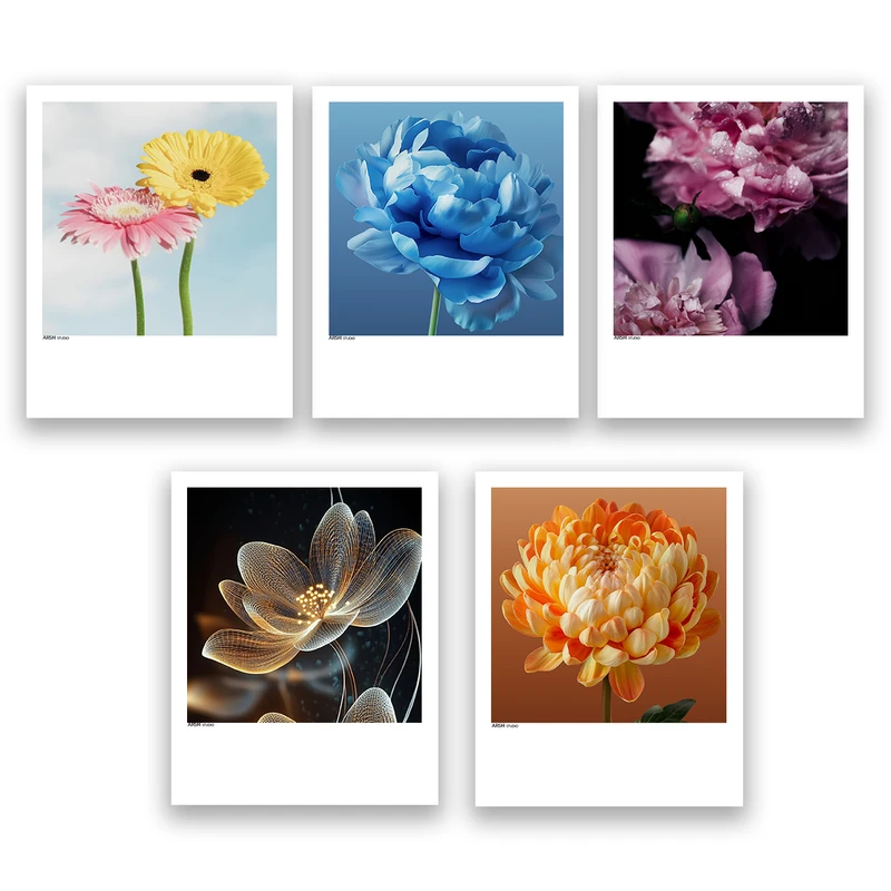 آویز تزیینی عرش مدل فانتزی گل کد Asa1162 مجموعه پنج عددی