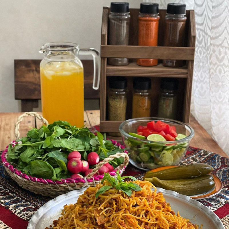 ست جا ادویه 6 پارچه پارسوماش مدل 12045 به همراه استند