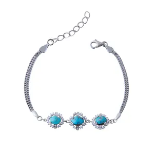   دستبند نقره زنانه بازرگانی میلادی کد DP_175