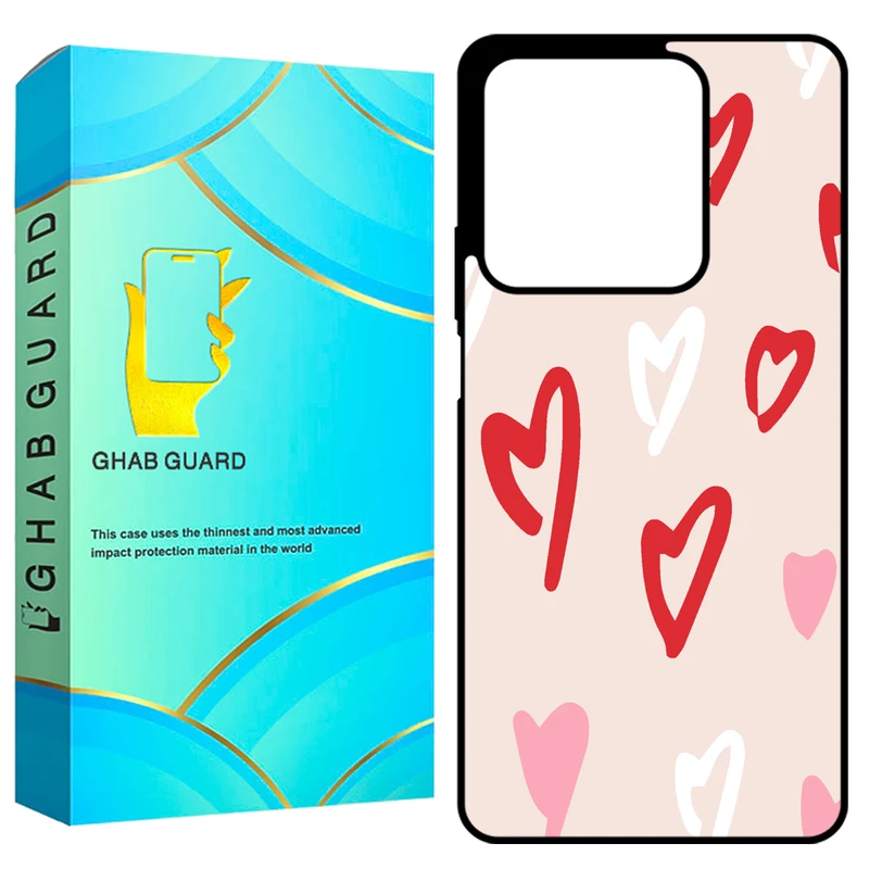 کاور قاب گارد طرح قلب مدل GCHPN134 مناسب برای گوشی موبایل شیائومی Redmi Note 13 4G