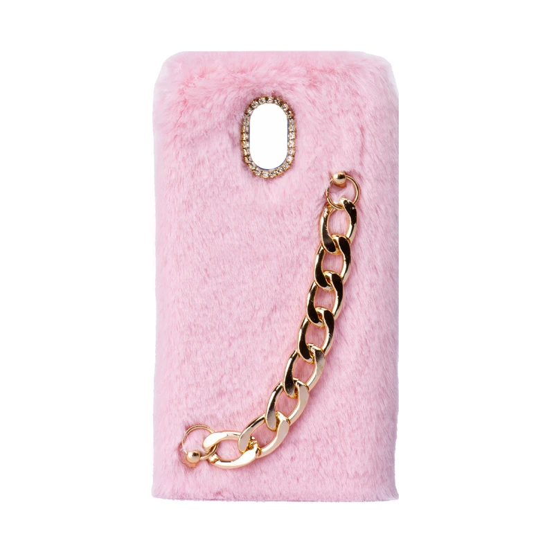 کاور طرح دخترانه دستبندی مدل خزدار پشمالو زنجیردار مناسب برای گوشی سامسونگ Galaxy J5 Pro / J530