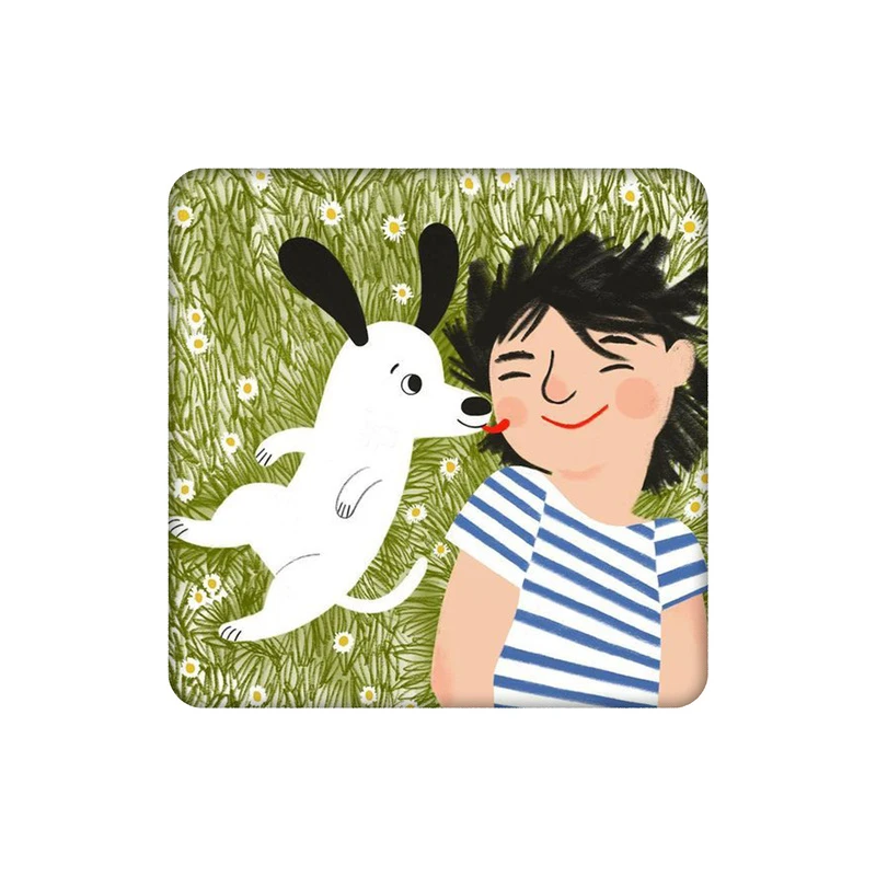 زیرلیوانی طرح دختر و سگ در دشت کد 7851799