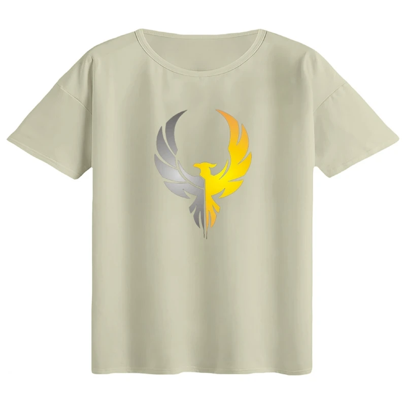 تی‌شرت اورسایز آستین کوتاه زنانه مدل باکسی طرح عقاب