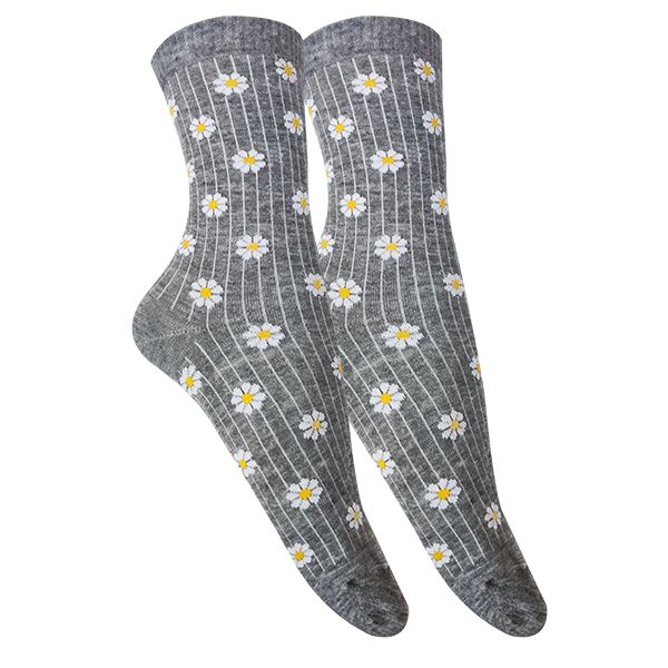 جوراب ساق بلند زنانه تن پوش هنگامه مدل گل بابونه کد TO11 - - 1