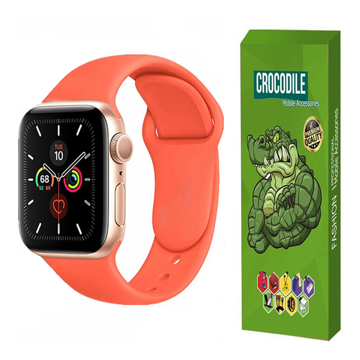 بند کروکودیل مدل C-Silicone مناسب برای اپل واچ Watch Ultra 49 میلی متری