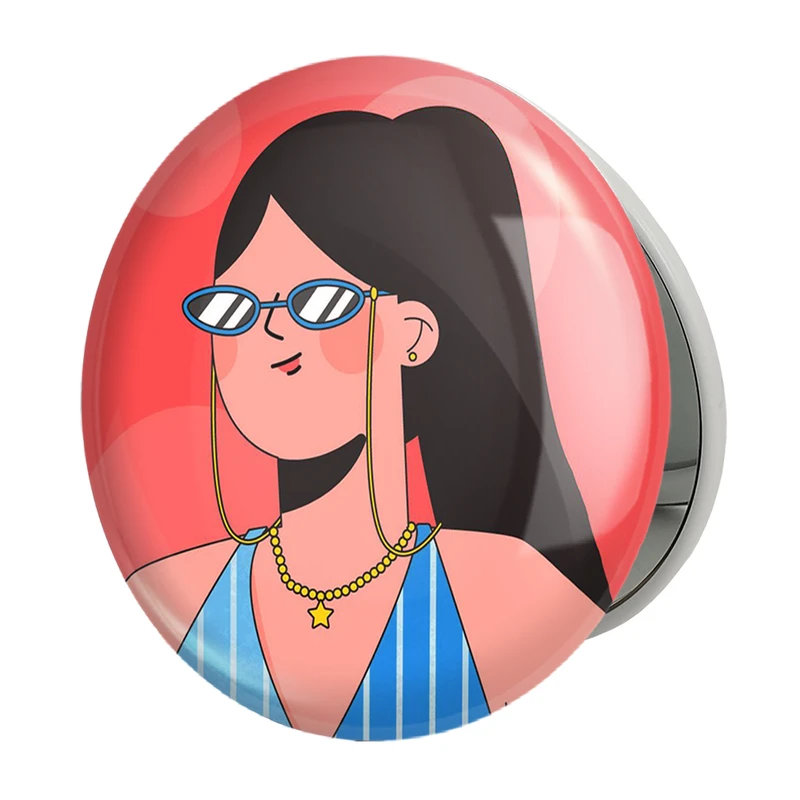 آینه جیبی خندالو طرح دختر قوی Girl Power مدل تاشو کد 28941