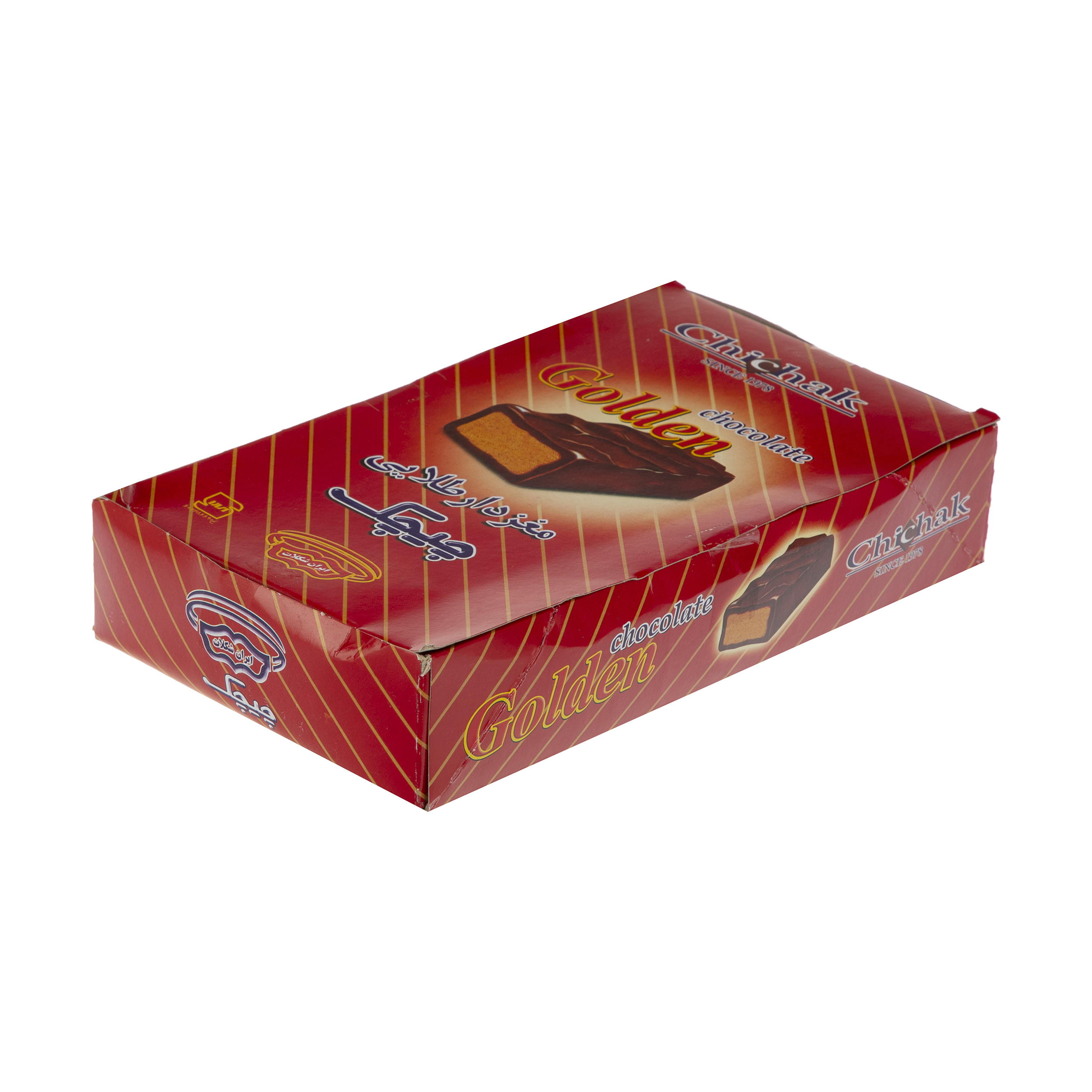 شکلات مغز دار طلایی چیچک -17 گرم بسته 36 عددی 