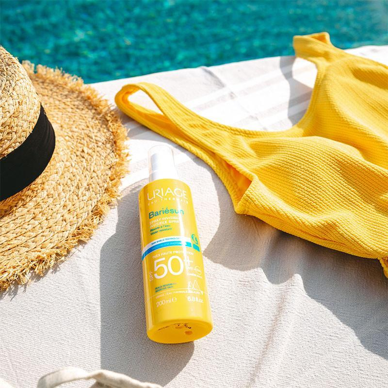 اسپری ضد آفتاب بدون رنگ اوریاژ SPF 50 مدل Bariesun مناسب پوستهای حساس حجم 200 میلیلیتر