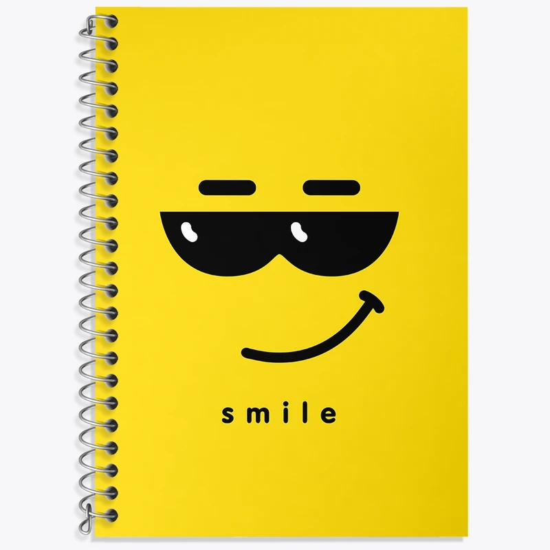 دفتر زبان 50 برگ خندالو مدل دو خط طرح ایموجی کد N615