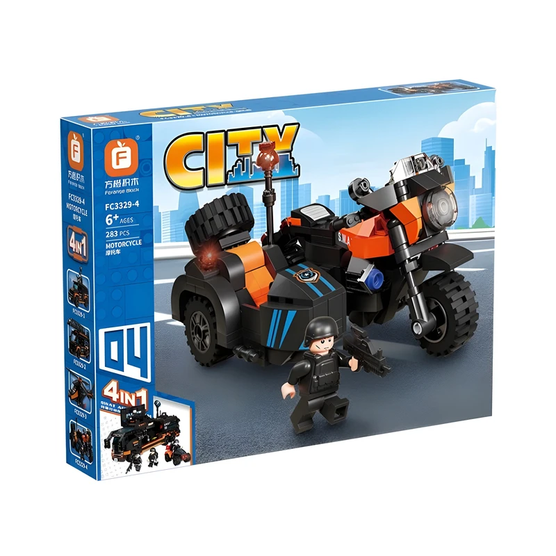 ساختنی 283 تکه فارنج مدل موتور سه چرخه پلیس کد FC 3329-4