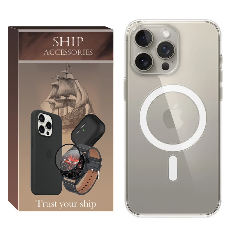  کاور شیپ مدل Clear Magsafe SH مناسب برای گوشی موبایل اپل iPhone 16 Pro Max