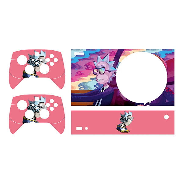 برچسب کنسول بازی Xbox series s توییجین وموییجین مدل Rick &amp; Morty 04 مجموعه 4 عددی