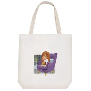 ساک خرید خندالو مدل دختر و گربه کد H1092