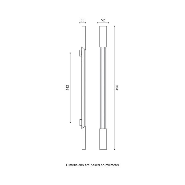دستگیره در مدل زولا کد ZH03