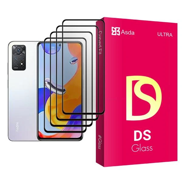 محافظ صفحه نمایش آسدا مدل DS Glass MIX004 مناسب برای گوشی موبایل شیائومی Redmi Note 11 Pro بسته چهار عددی
