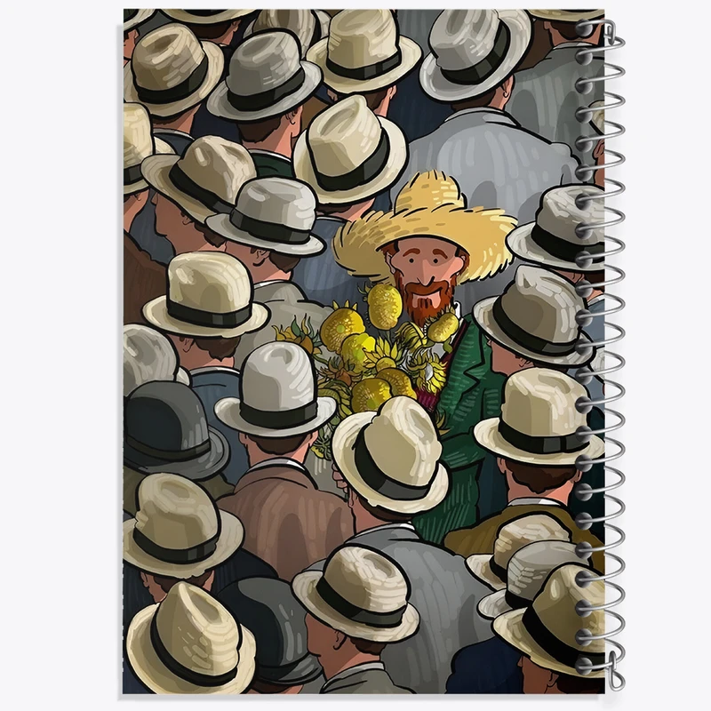 دفتر مشق 50 برگ خندالو طرح ونسان ونگوگ کد N4166