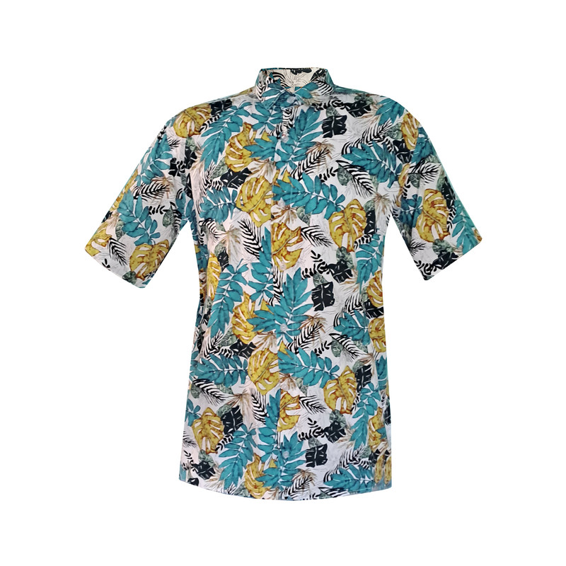 پیراهن آستین کوتاه مردانه مدل هاوایی کد B-AB-YE 