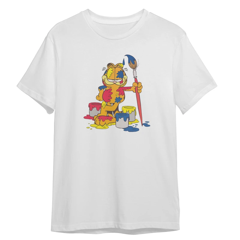 تی‌شرت آستین کوتاه زنانه مدل گارفیلد هنرمند کد 0978