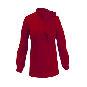 بلوز زنانه مدل یقه کراواتی R