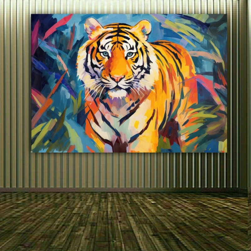 پوستر طرح نقاشی آبرنگی مدل ببر کد FP103795