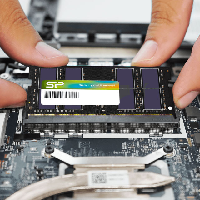 رم لپ‌تاپ 8 گیگابایت DDR4 مدل SP سیلیکون پاور، SO-DIMM با فرکانس 3200 مگاهرتز، تایمینگ CL22 و ولتاژ 1.2 ولت