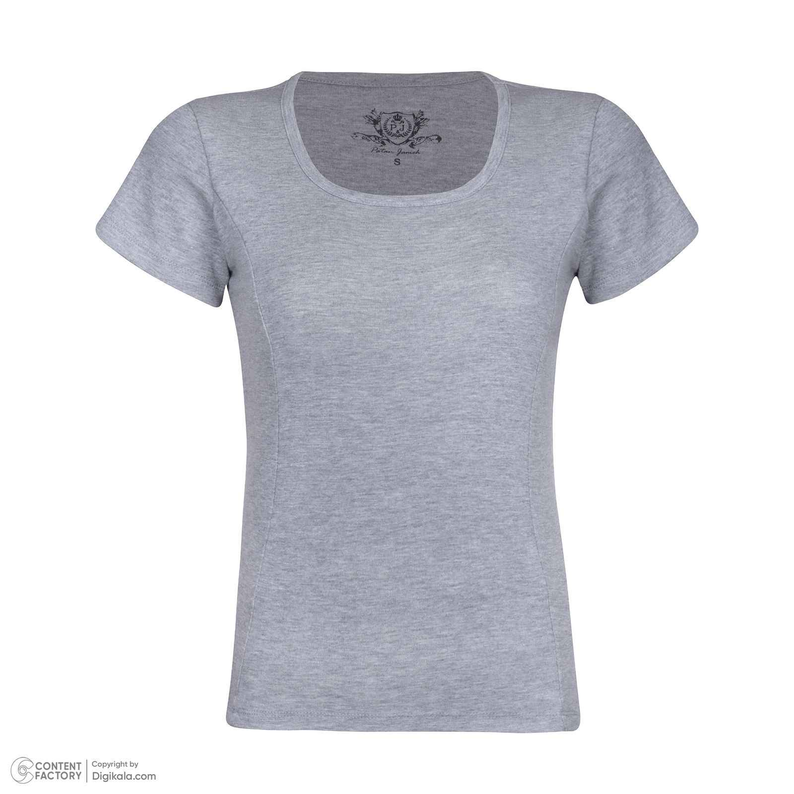 تی شرت آستین کوتاه زنانه پاتن جامه مدل فیانگو 131631020123440 رنگ طوسی -  - 2