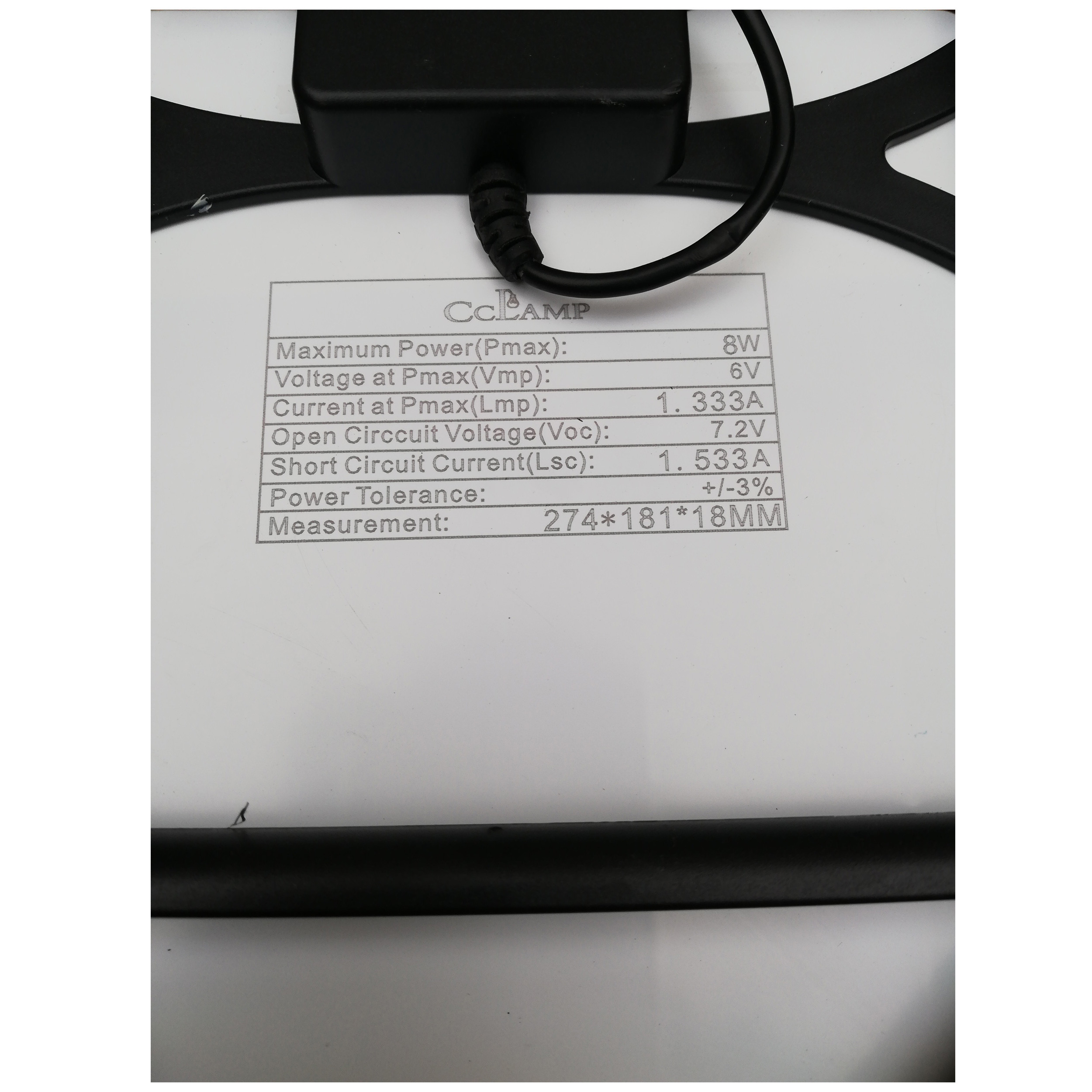 پنل خورشیدی سی سی لمپ مدل CL-680 ظرفیت 8 وات