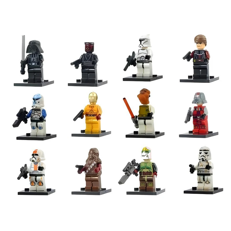 فیگور مدل مینی به همراه سلاح طرح استار وارز کد 123-299 مجموعه 12 عددی 