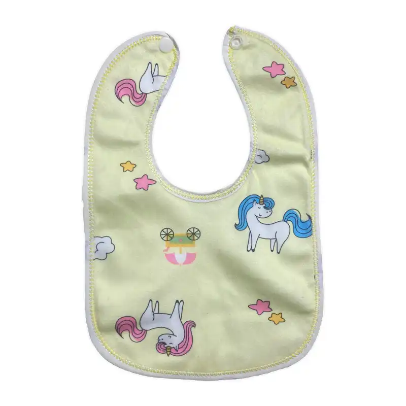 پیش بند نوزادی  طرح اسب تک شاخ مجموعه 10 عددی