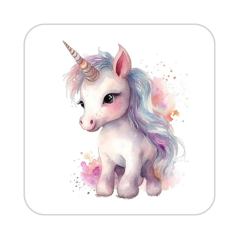 زیر لیوانی کاکتی طرح اسب تک شاخ و یونیکورن مدل mp32402