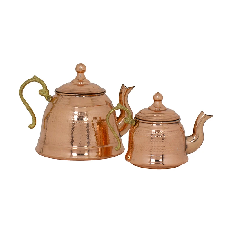 ست 2 تکه کتری و قوری مسی مدل روسی زنجان کد za52346500