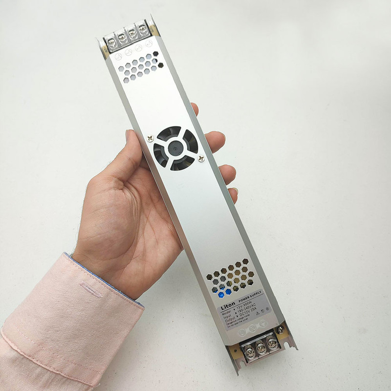 آداپتور سوئیچینگ 12 ولت 25 آمپر لیتون مدل 12V-300W اسلیم