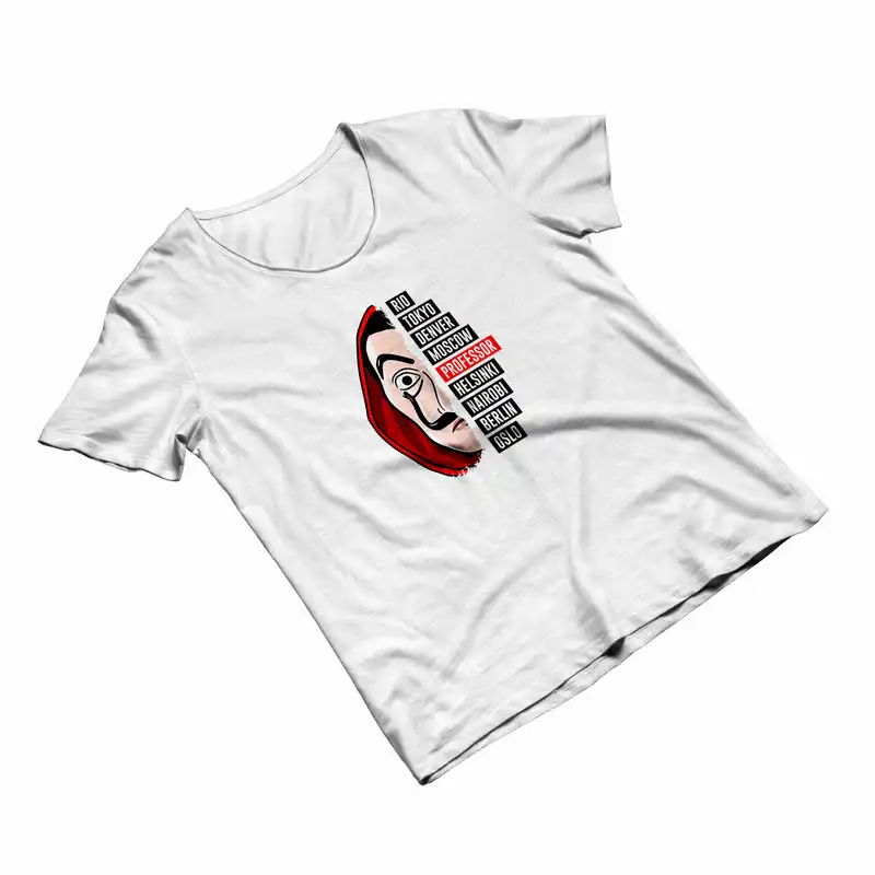 استیکر پارچه و لباس مدل برچسب dtf  طرح خانه کاغذی