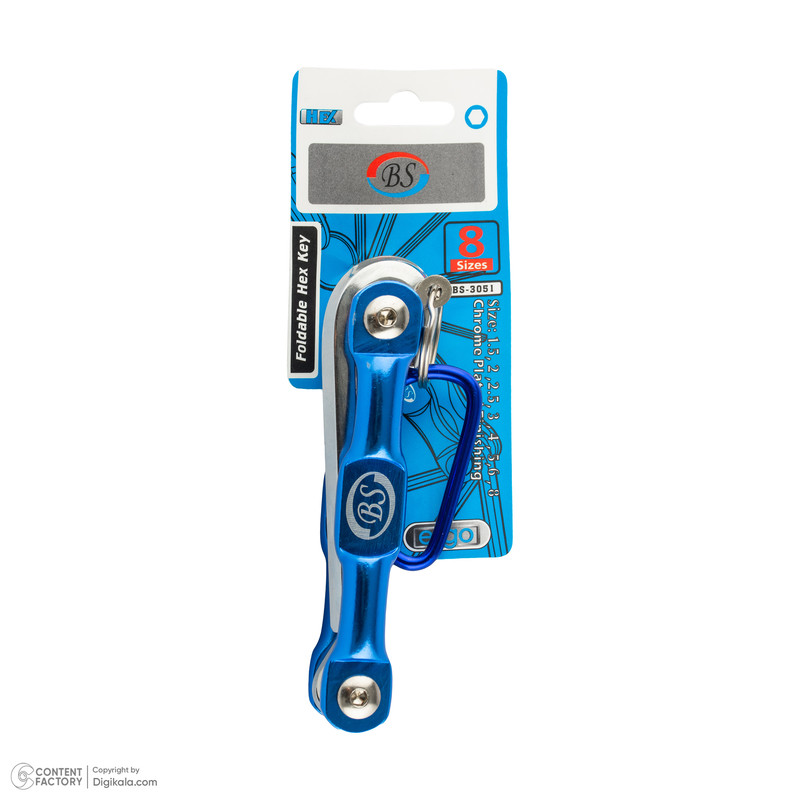 آچار آلن بی اس مدل چاقویی کد bs3051 مجموعه 8 عددی آچار آلن بی اس مدل چاقویی کد bs3051 مجموعه 8 عددی