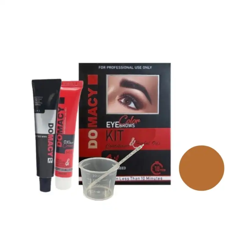 کیت رنگ ابرو دوماسی شماره 7 حجم 15 میلی لیتر رنگ شیر عسلی