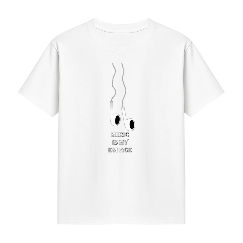 تی‌شرت آستین کوتاه دخترانه مدل هندزفری کد p2 