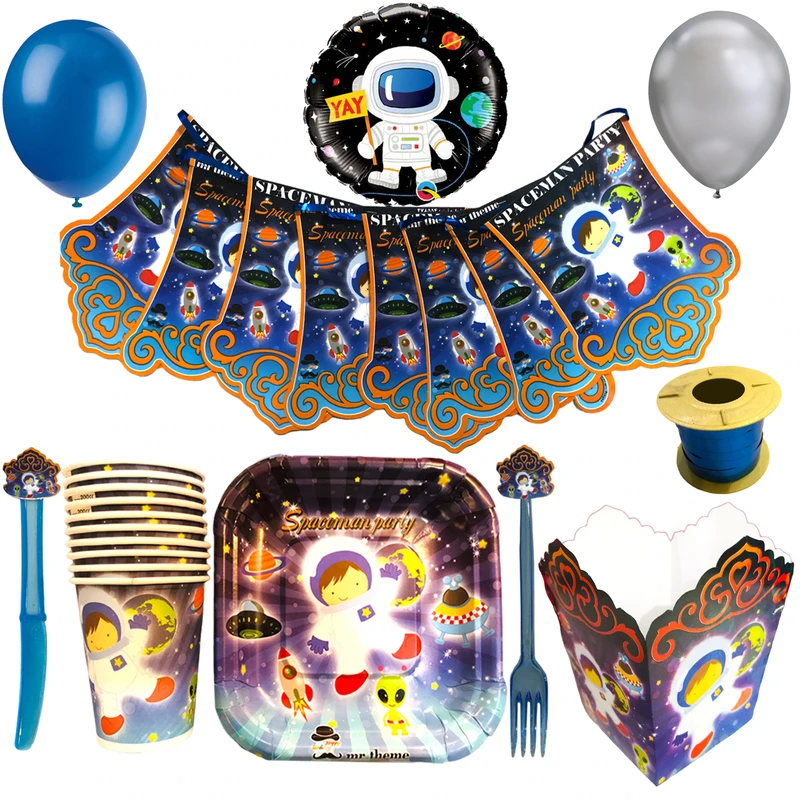 مجموعه 70 عددی تم تولد مستر تم طرح فضانورد پلاس 