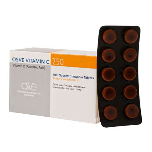 قرص جویدنی ویتامین ث اسوه - 250 میلی گرم بسته 100 عددی