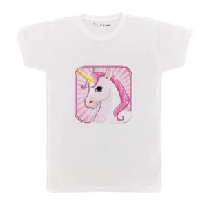 تی شرت بچگانه پرمانه طرح Unicorn کد pmt.3093
