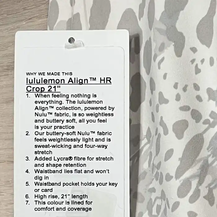 لگینگ ورزشی زنانه لولولمون مدل Align HR crop 21