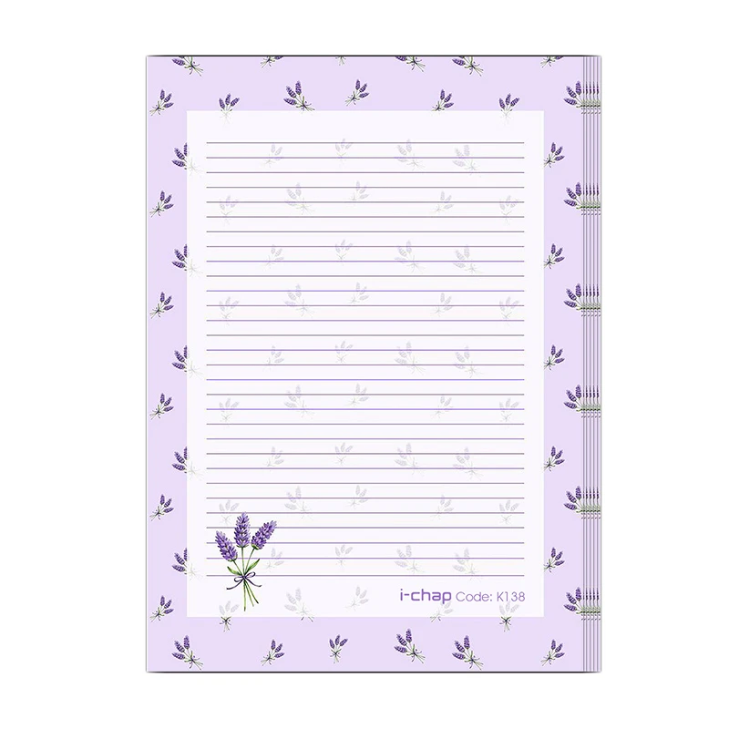 کاغذ یادداشت آی چاپ طرح سنبله کد K138 سایز 10*14 سانتی متر بسته 50 عددی