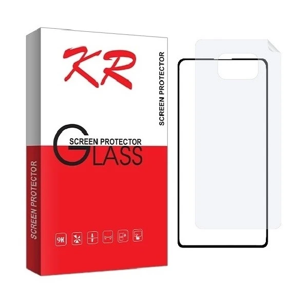 محافظ صفحه نمایش کی آر مدل 2FN مناسب برای گوشی موبایل شیائومی Poco X3 Pro 5G به همراه محافظ پشت گوشی