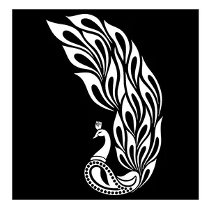 شابلون باتیس آرت طرح طاووس کد 486