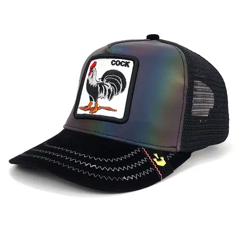 کلاه کپ گورین براز مدل پشت تور طرح خروس کد 1109