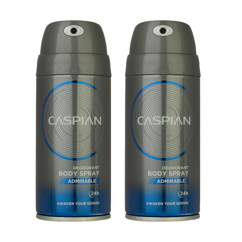 اسپری بدن مردانه کاسپین مدل admirable حجم 150 میلی لیتر مجموعه 2 عددی