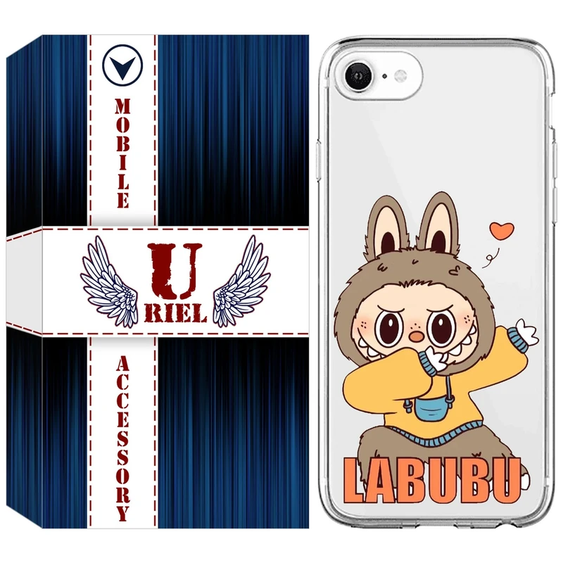 کاور یوریل مدل Clear کد 104 طرح لبوبو Labubu مناسب برای گوشی موبایل اپل iPhone 7 / 8 / SE 2022