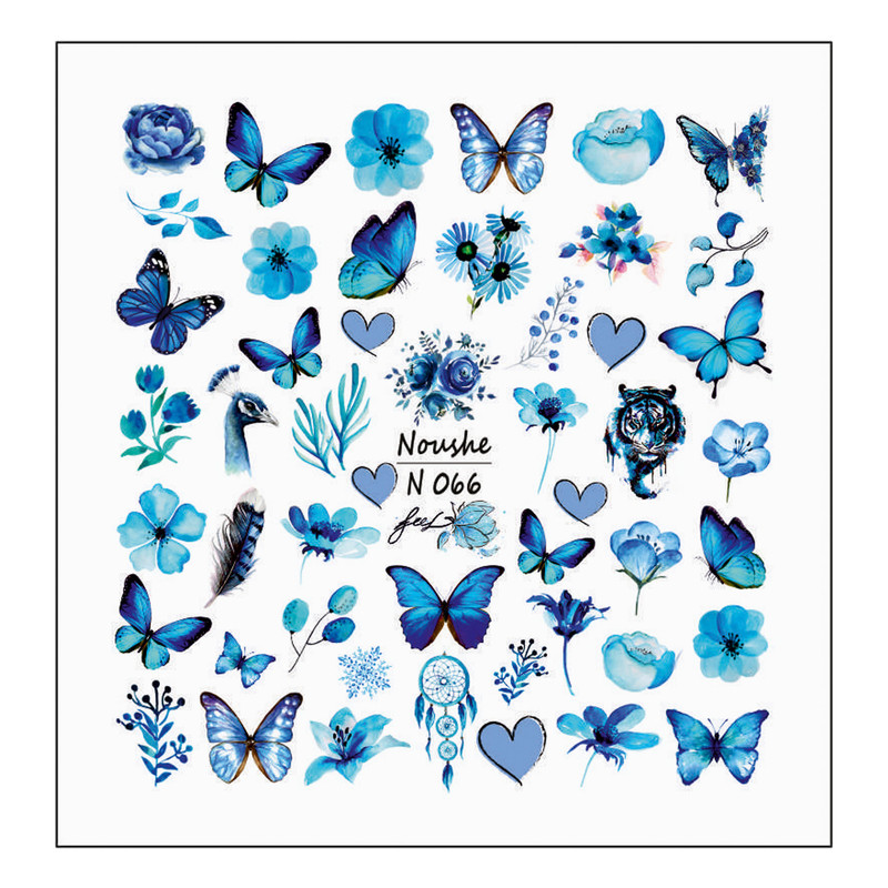 برچسب لنز ناخن مدل فانتزی کیوت کد N46-72 مجموعه 9 عددی