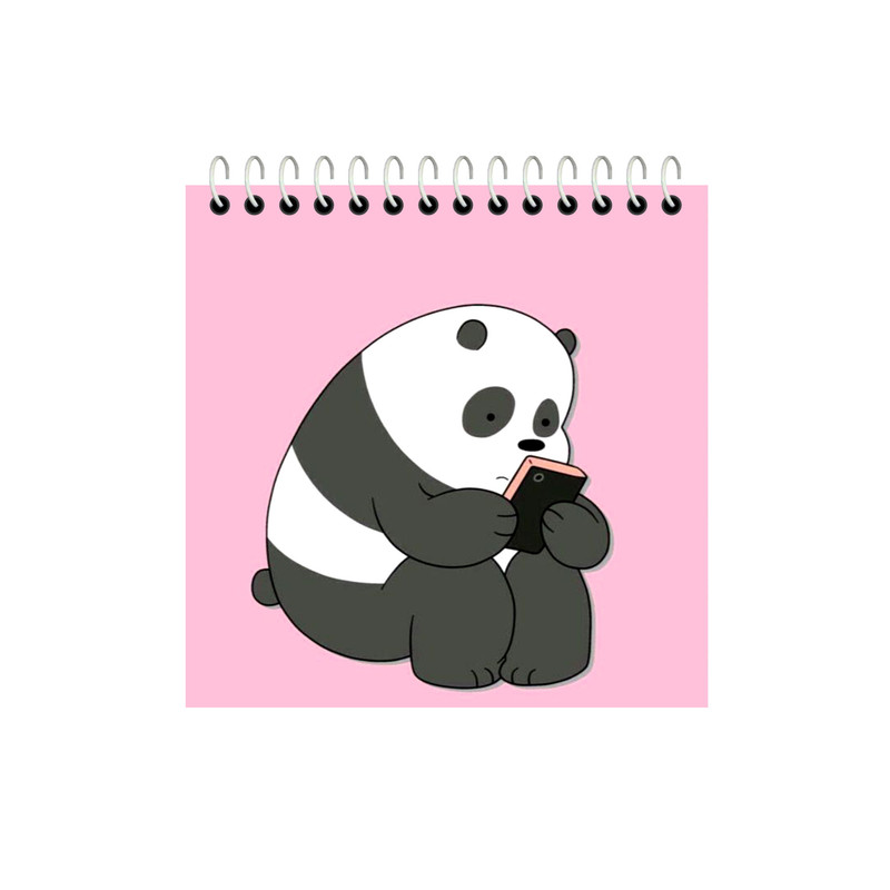 دفترچه یادداشت 50 برگ آلبالو طرح پاندا بسته 6 عددی