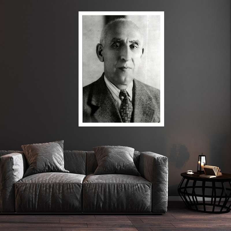 تابلو بکلیت طرح مشاهیر تاریخی ایران دکتر محمد مصدق مدل قاب شاسی W-S9776