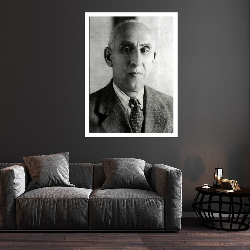 تابلو بکلیت طرح مشاهیر تاریخی ایران دکتر محمد مصدق مدل قاب شاسی W-S9776